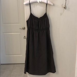 Brown linen dress